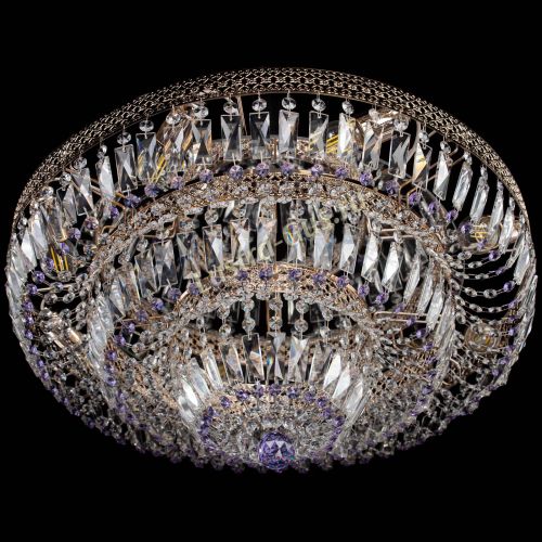 Люстра Двойное Кольцо Венеция фиолетовая в Химках Гусь Хрустальный