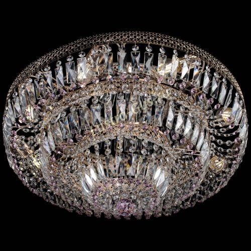 Люстра Двойное Кольцо Венеция розовая в Химках Гусь Хрустальный