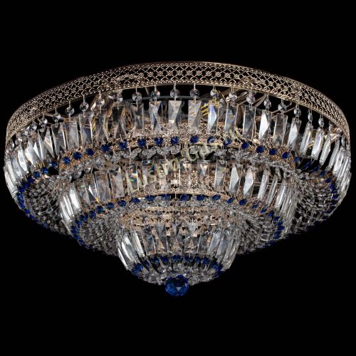 Люстра Двойное Кольцо Венеция синяя в Химках Гусь Хрустальный