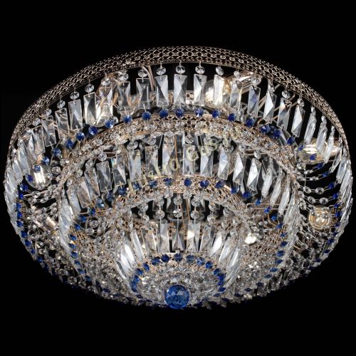 Люстра Двойное Кольцо Венеция синяя в Химках Гусь Хрустальный