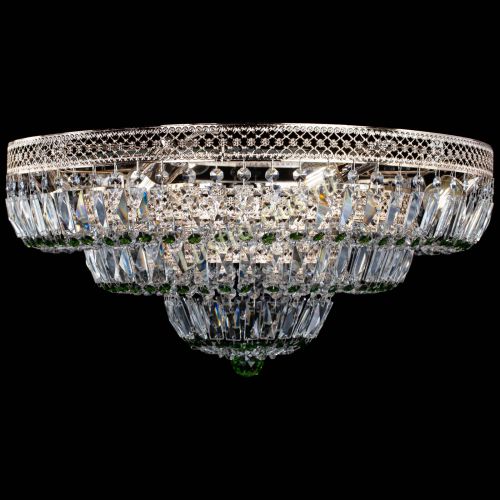 Люстра Двойное Кольцо Венеция зеленая в Химках Гусь Хрустальный