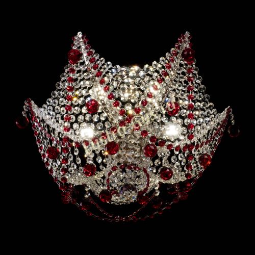 Люстра Элина №2 красная в Химках Гусь Хрустальный