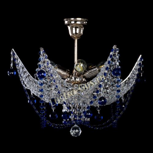 Люстра Элина №2 синяя в Химках Гусь Хрустальный