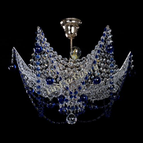 Люстра Элина №2 синяя в Химках Гусь Хрустальный