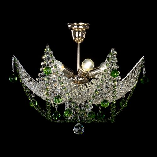 Люстра Элина №2 зеленая в Химках Гусь Хрустальный