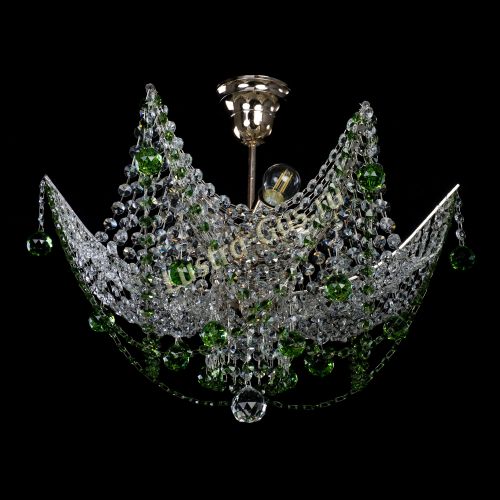 Люстра Элина №2 зеленая в Химках Гусь Хрустальный