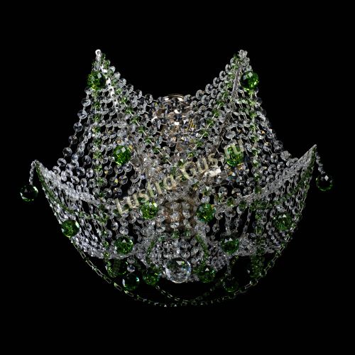 Люстра Элина №2 зеленая в Химках Гусь Хрустальный