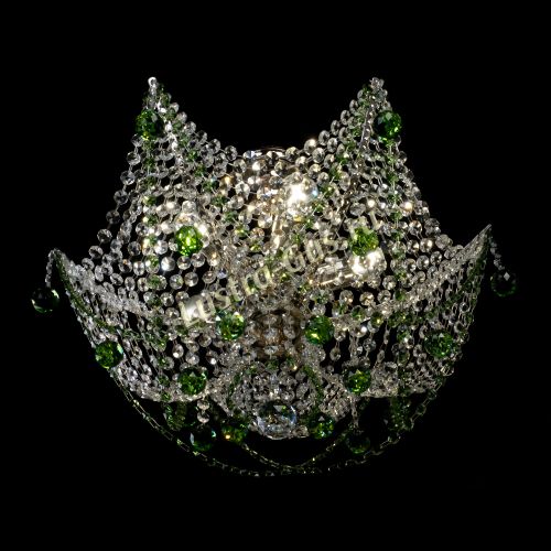 Люстра Элина №2 зеленая в Химках Гусь Хрустальный