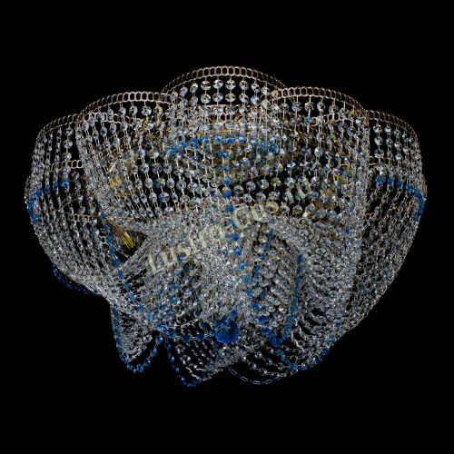 Люстра Есения голубая в Химках Гусь Хрустальный