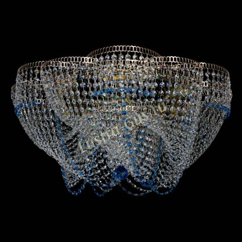 Люстра Есения голубая в Химках Гусь Хрустальный