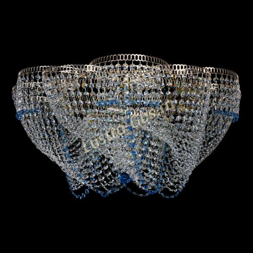 Люстра Есения голубая в Химках Гусь Хрустальный