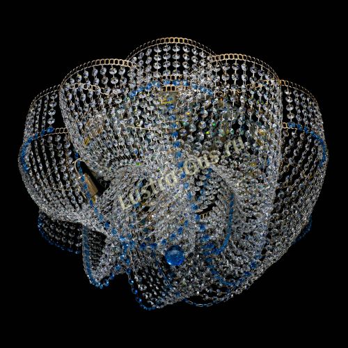 Люстра Есения голубая в Химках Гусь Хрустальный