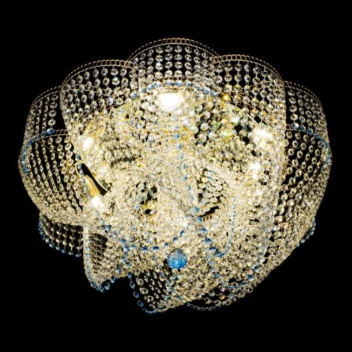 Люстра Есения голубая в Химках Гусь Хрустальный