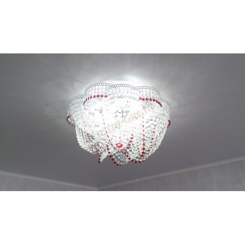 Люстра Есения красная в Химках Гусь Хрустальный