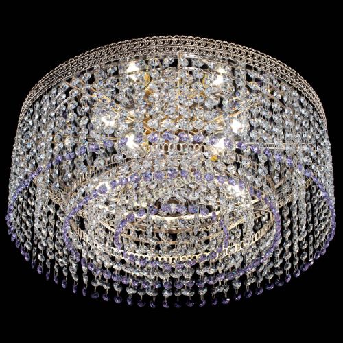 Люстра Флоренция капель оптикон фиолетовая в Химках Гусь Хрустальный