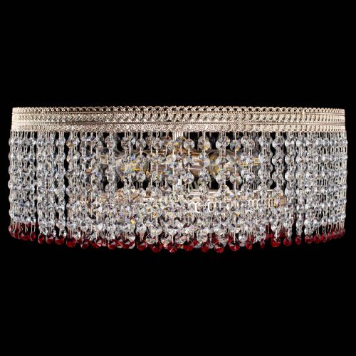Люстра Флоренция капель оптикон красная в Химках Гусь Хрустальный