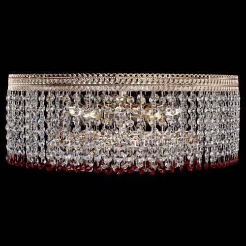 Люстра Флоренция капель оптикон красная в Химках Гусь Хрустальный