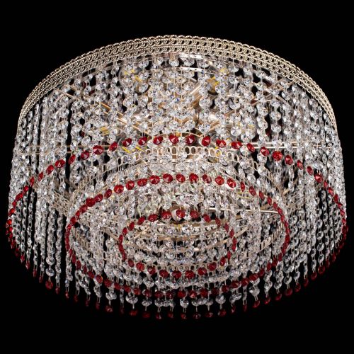 Люстра Флоренция капель оптикон красная в Химках Гусь Хрустальный