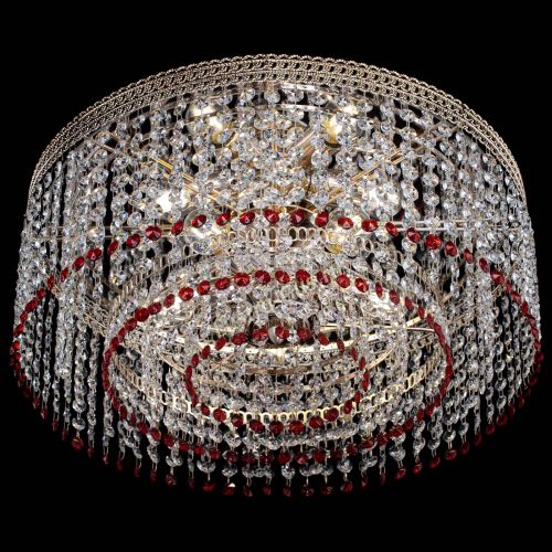 Люстра Флоренция капель оптикон красная в Химках Гусь Хрустальный