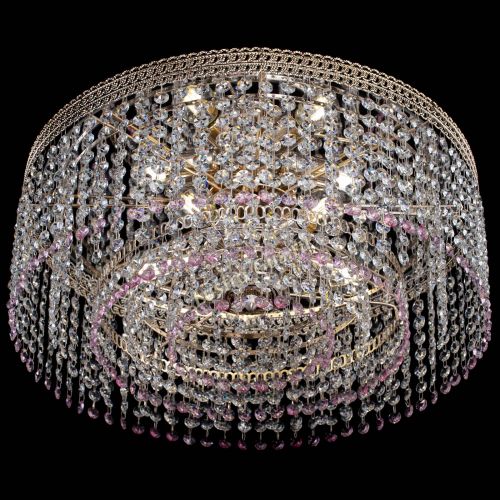 Люстра Флоренция капель оптикон розовая в Химках Гусь Хрустальный