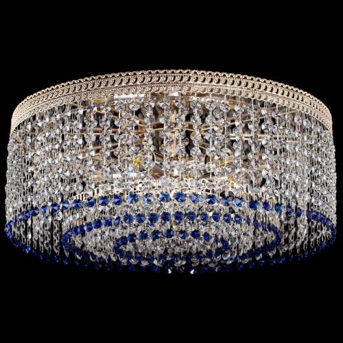 Люстра Флоренция капель оптикон синяя в Химках Гусь Хрустальный