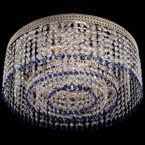 Люстра Флоренция капель оптикон синяя в Химках Гусь Хрустальный