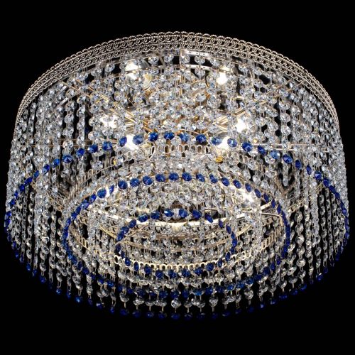 Люстра Флоренция капель оптикон синяя в Химках Гусь Хрустальный
