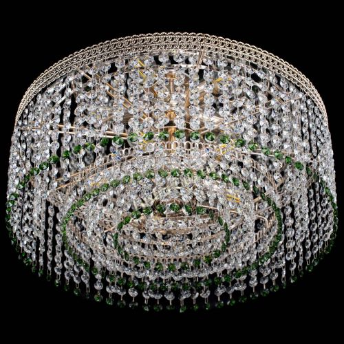 Люстра Флоренция капель оптикон зеленая в Химках Гусь Хрустальный