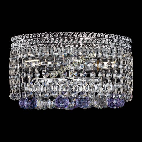 Люстра Флоренция шар №2 фиолетовая в Химках Гусь Хрустальный