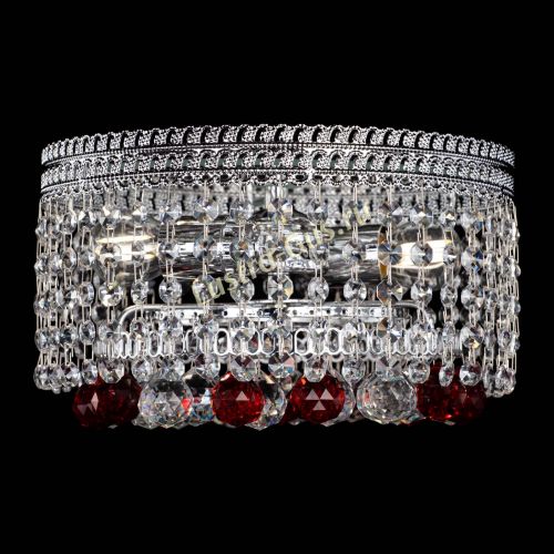 Люстра Флоренция шар №2 красная в Химках Гусь Хрустальный