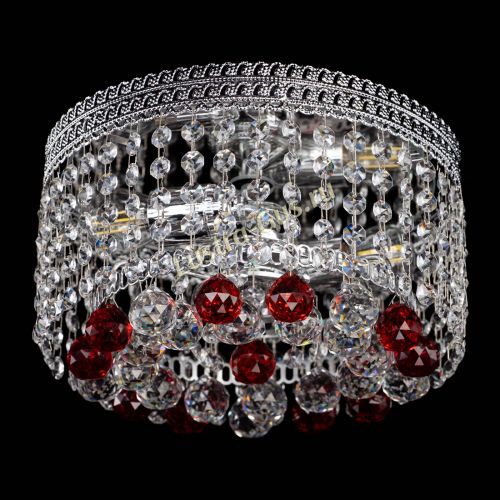 Люстра Флоренция шар №2 красная в Химках Гусь Хрустальный