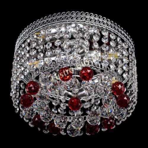 Люстра Флоренция шар №2 красная в Химках Гусь Хрустальный