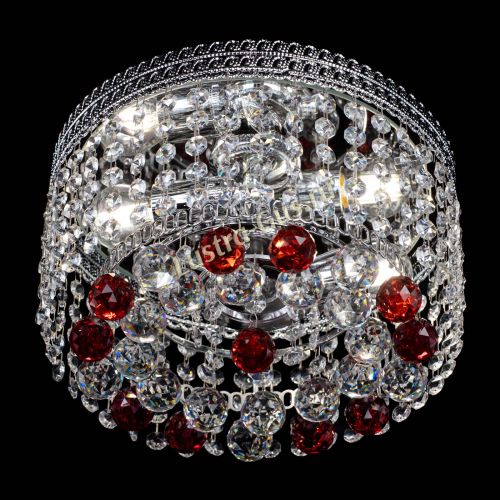 Люстра Флоренция шар №2 красная в Химках Гусь Хрустальный
