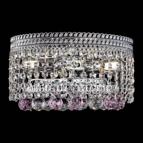 Люстра Флоренция шар №2 розовая в Химках Гусь Хрустальный