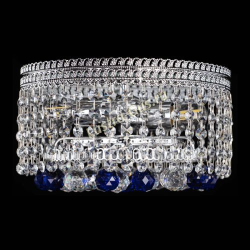 Люстра Флоренция шар №2 синяя в Химках Гусь Хрустальный