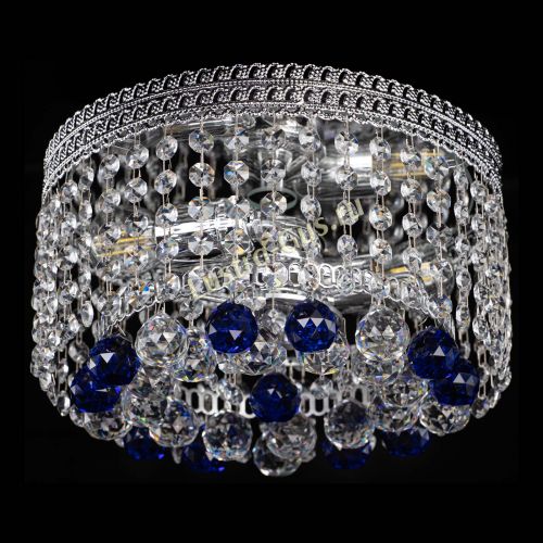 Люстра Флоренция шар №2 синяя в Химках Гусь Хрустальный