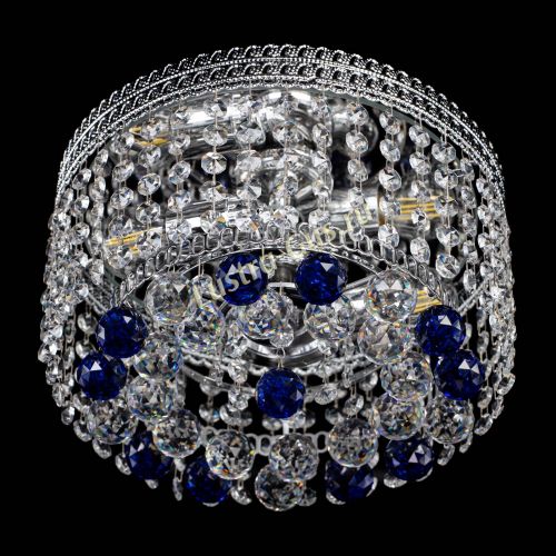 Люстра Флоренция шар №2 синяя в Химках Гусь Хрустальный