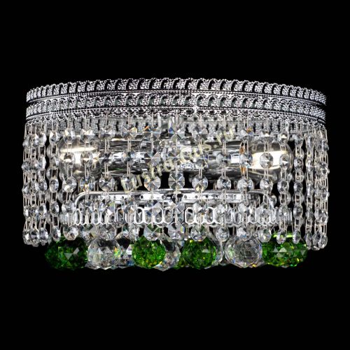 Люстра Флоренция шар №2 зеленая в Химках Гусь Хрустальный