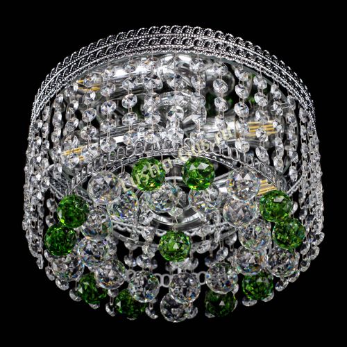 Люстра Флоренция шар №2 зеленая в Химках Гусь Хрустальный