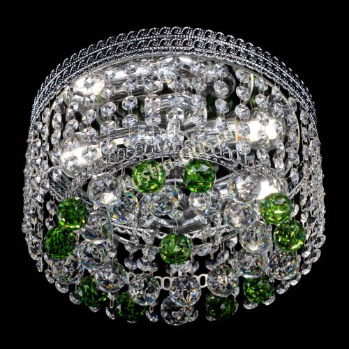 Люстра Флоренция шар №2 зеленая в Химках Гусь Хрустальный