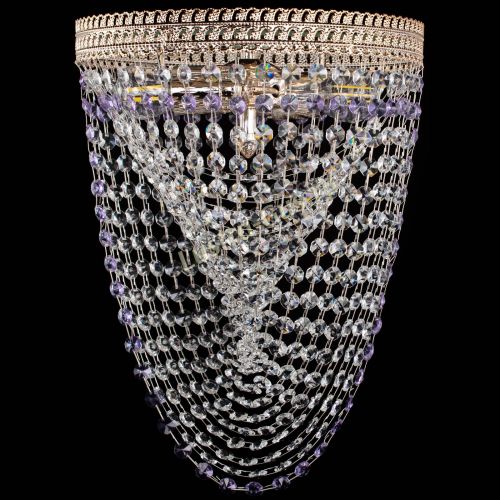 Люстра Флоренция Водоворот фиолетовая в Химках Гусь Хрустальный