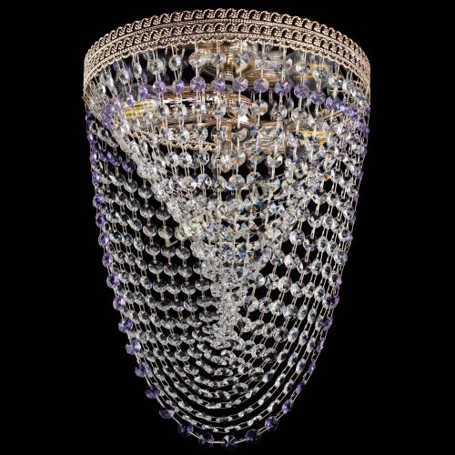 Люстра Флоренция Водоворот фиолетовая в Химках Гусь Хрустальный