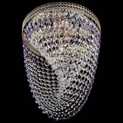 Люстра Флоренция Водоворот фиолетовая в Химках Гусь Хрустальный
