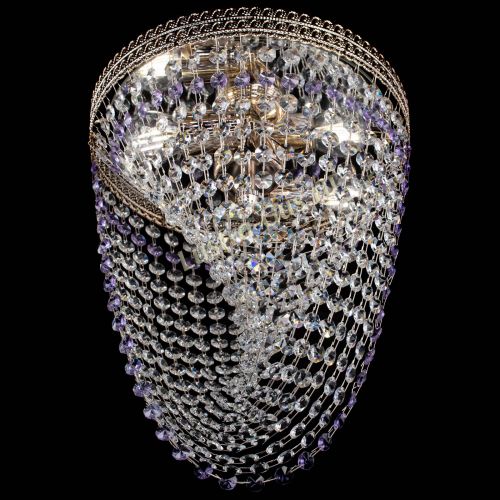 Люстра Флоренция Водоворот фиолетовая в Химках Гусь Хрустальный