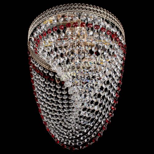 Люстра Флоренция Водоворот красная в Химках Гусь Хрустальный