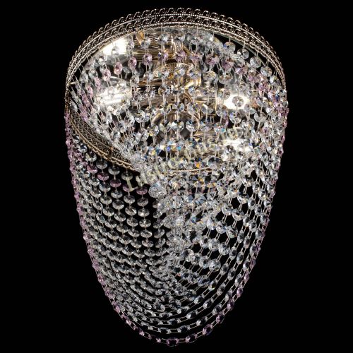 Люстра Флоренция Водоворот розовая в Химках Гусь Хрустальный