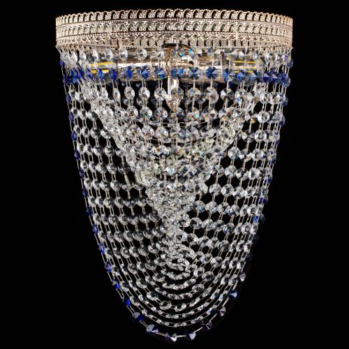 Люстра Флоренция Водоворот синяя в Химках Гусь Хрустальный