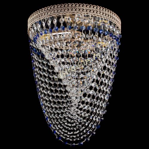 Люстра Флоренция Водоворот синяя в Химках Гусь Хрустальный