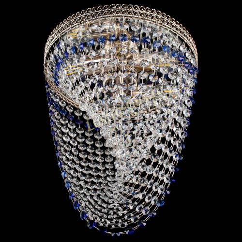 Люстра Флоренция Водоворот синяя в Химках Гусь Хрустальный