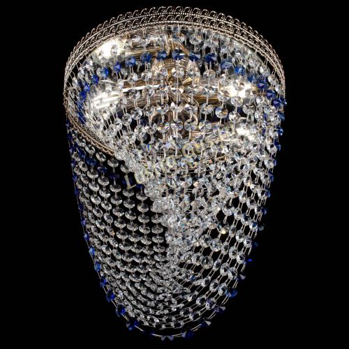 Люстра Флоренция Водоворот синяя в Химках Гусь Хрустальный